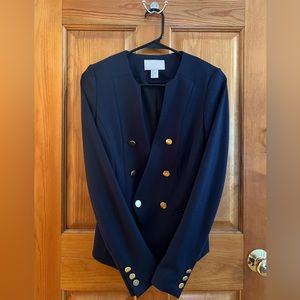 H&M women’s navy blazer with gold buttons - size 8 US / size 38 EU